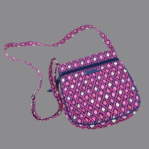 Vera Bradley Katalina Pink Crossbody Blue Diamonds